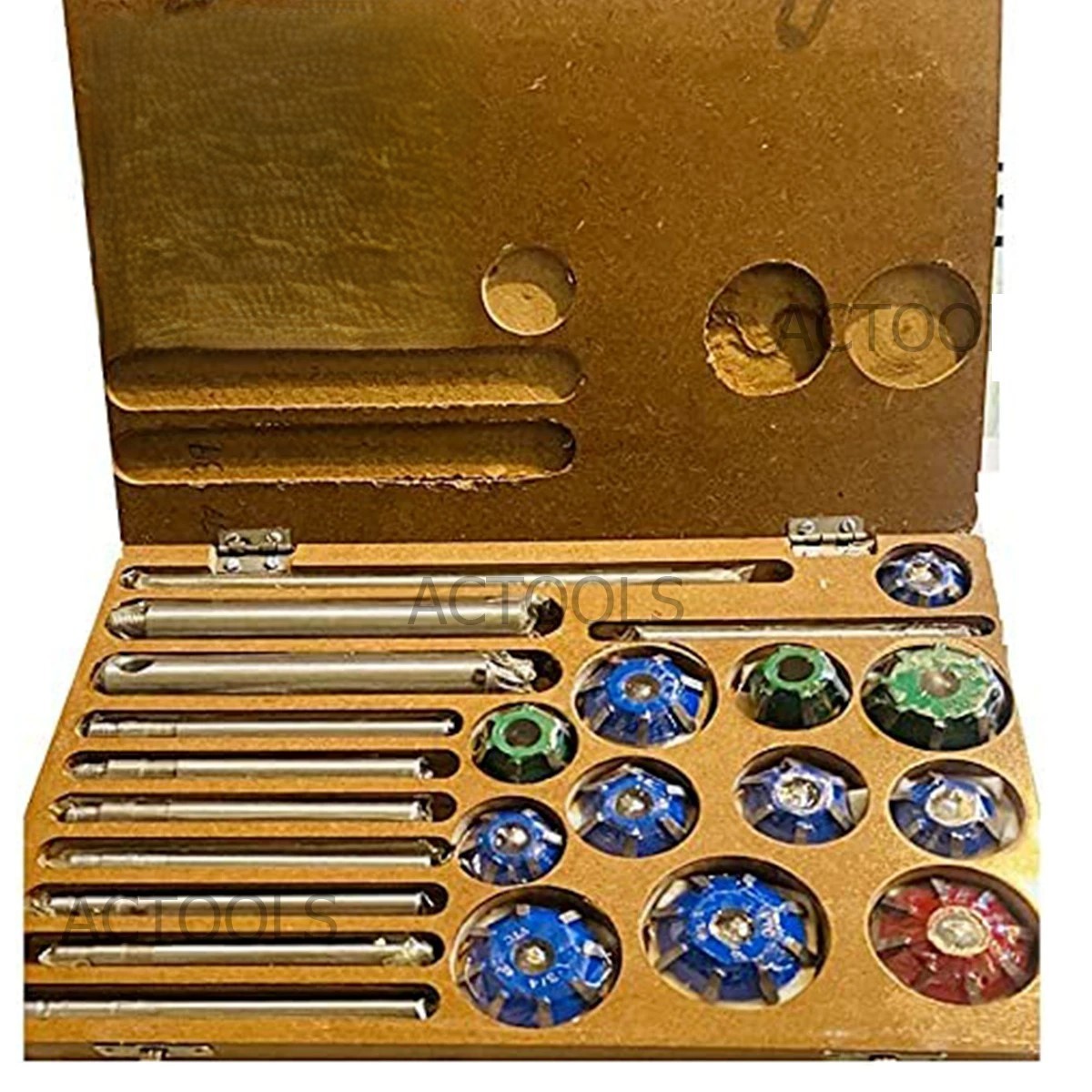 CARBIDE TIPPED VALVE SEAT CUTTER SET 24 PCS 1.1/4″ TO 1.7/8″ 45 + 30,70 DEG BEST