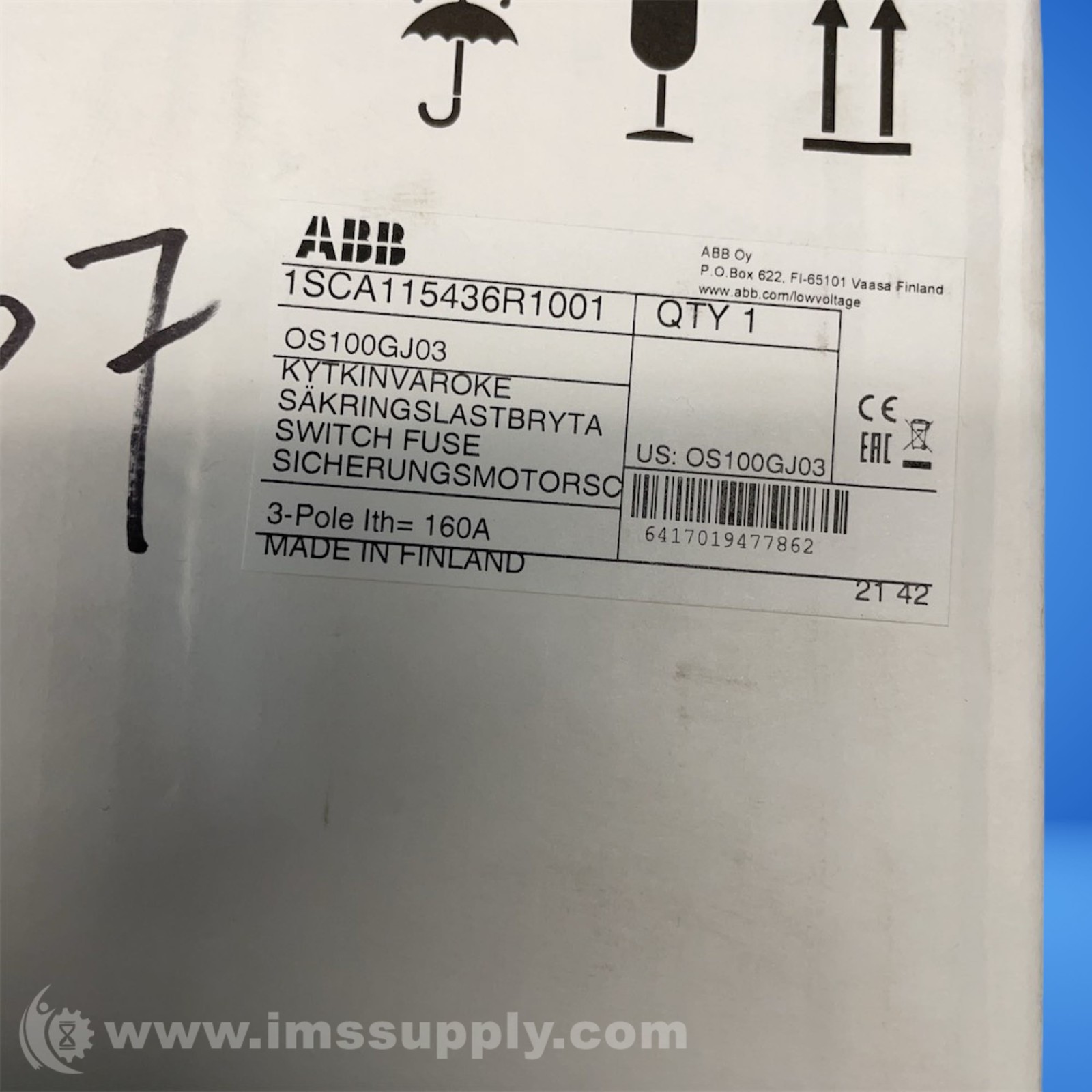 ABB 1SCA115436R1001 Fusible Disconnect Switch FNFP
