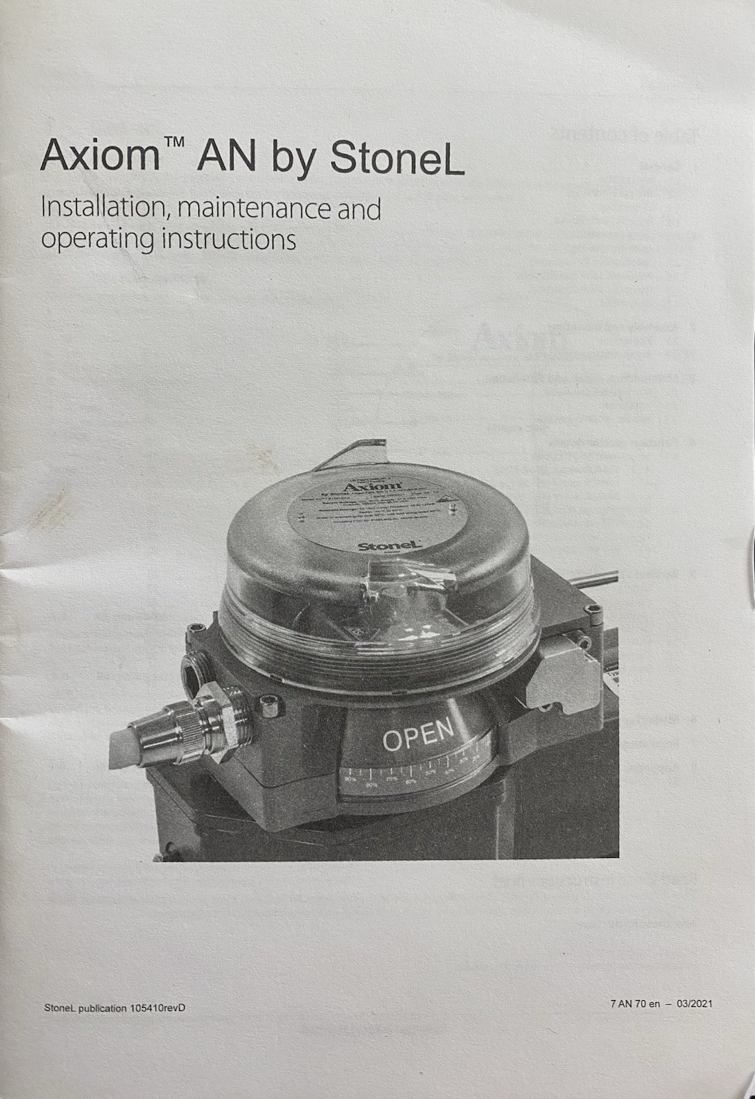 Axiom Stonel AN Limit Switch Valve Controller AN35S1MC17RA-GMA33 New In Box