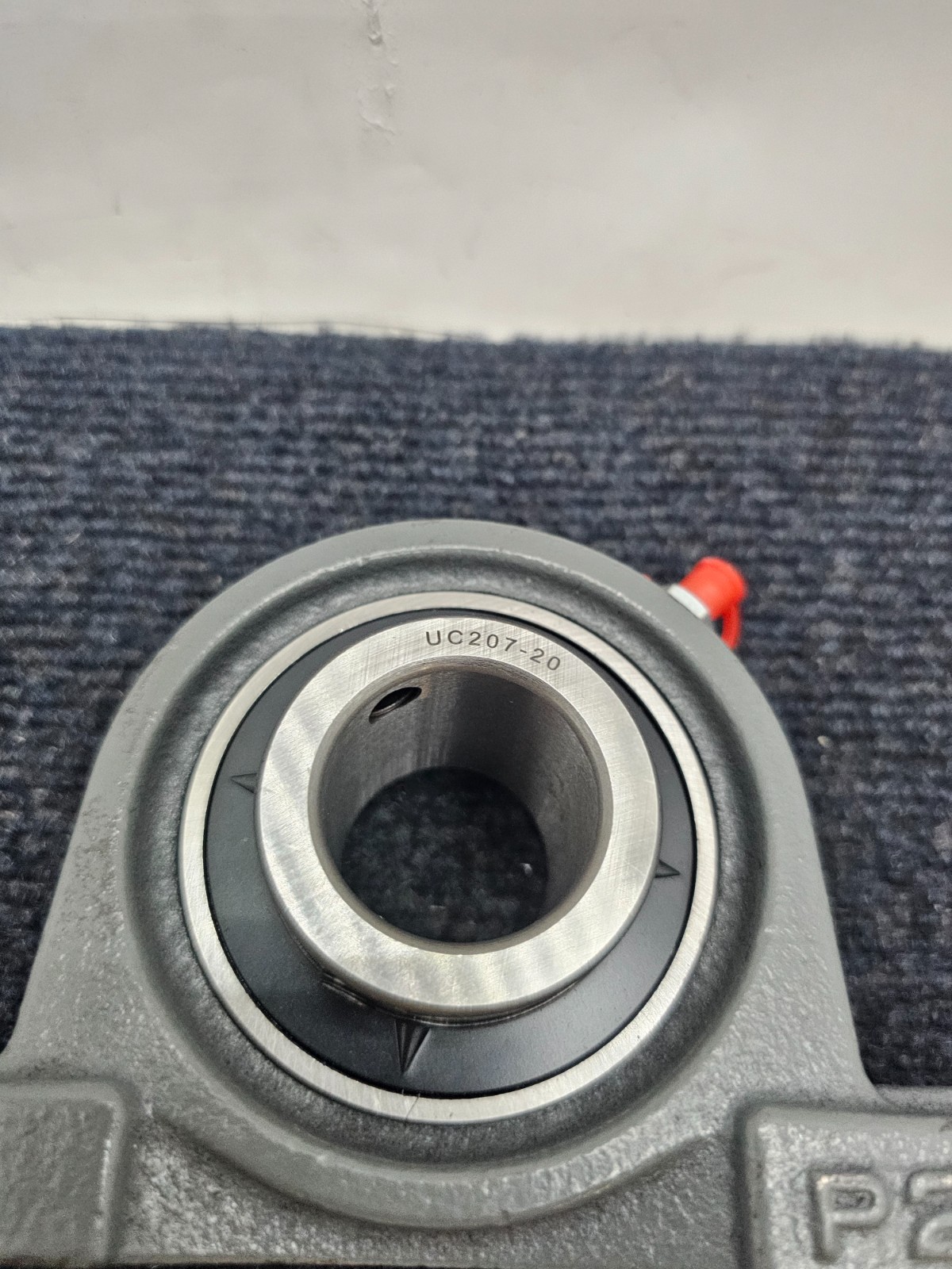 P207 2-Bolt Pillow Block With UC207-20 Bearing – Gray