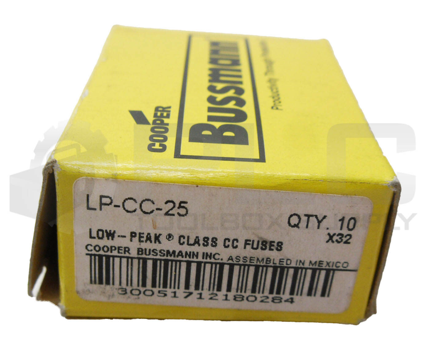 NEW BOX OF 10 BUSSMAN LP-CC-25 LOW PEAK FUSE 25A 600VAC