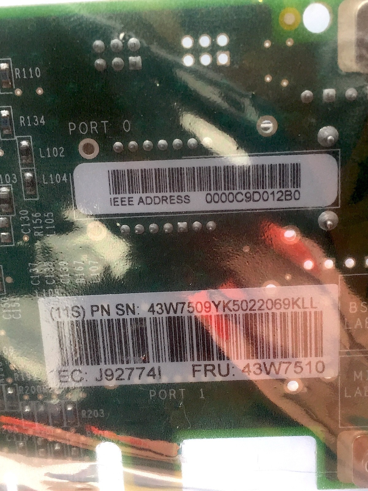 IBM Emulex 4GB FC Single Port PCI-E HBA 43W7509 Rev 4.0 for IBM System X