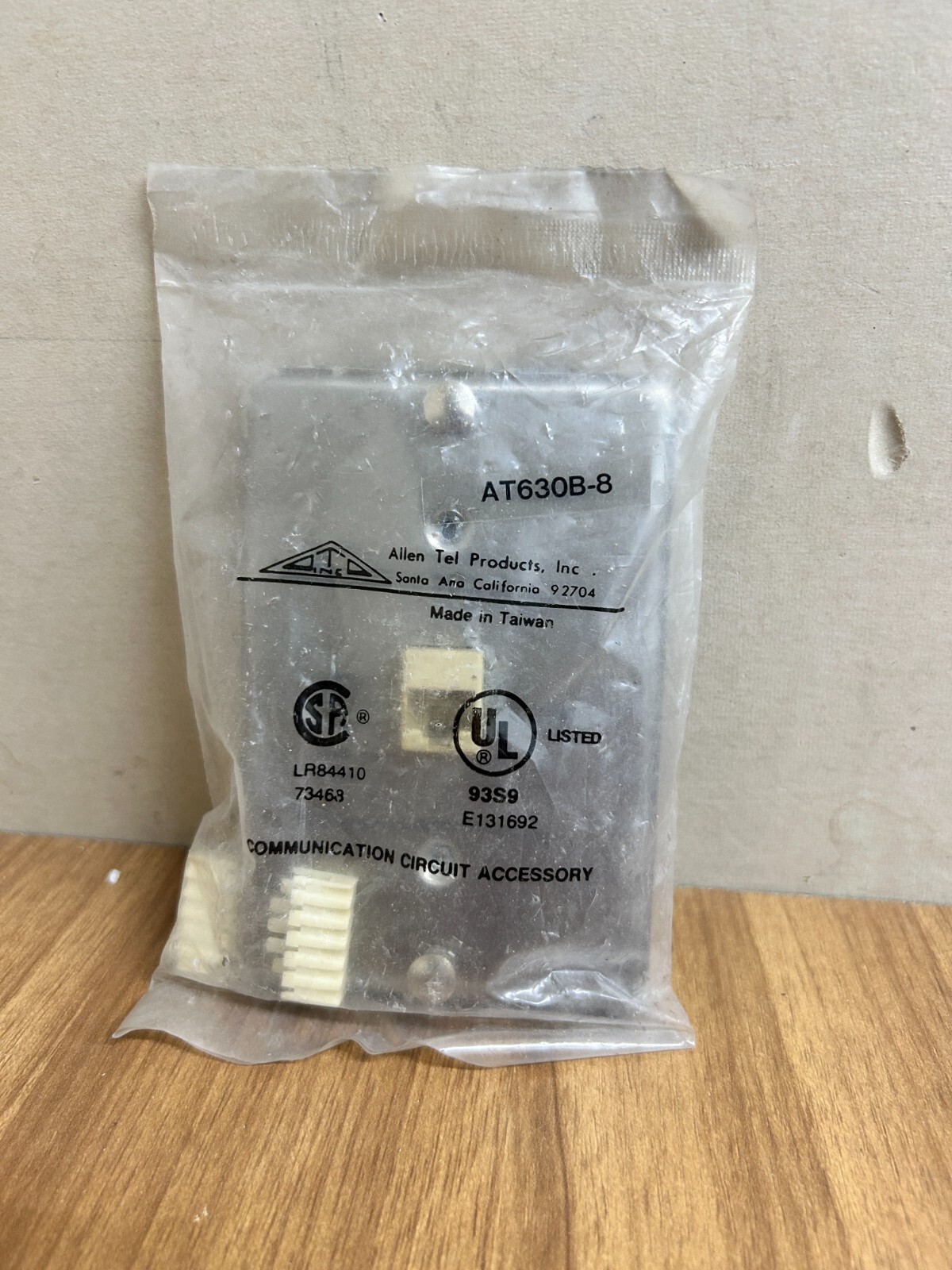 ALLEN TELL 630B-8 Wall Telephone Jack Outlet Stainless Steel 8 Position