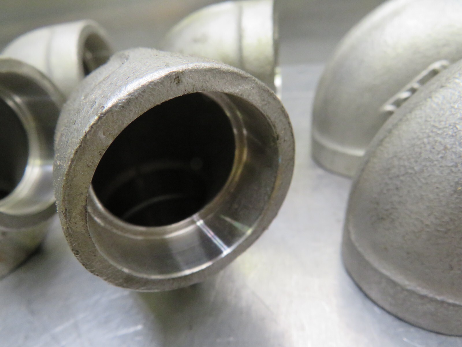 150# 1″ 316SS 90 Degree Elbow Coupling Socket Weld Lot of 6!