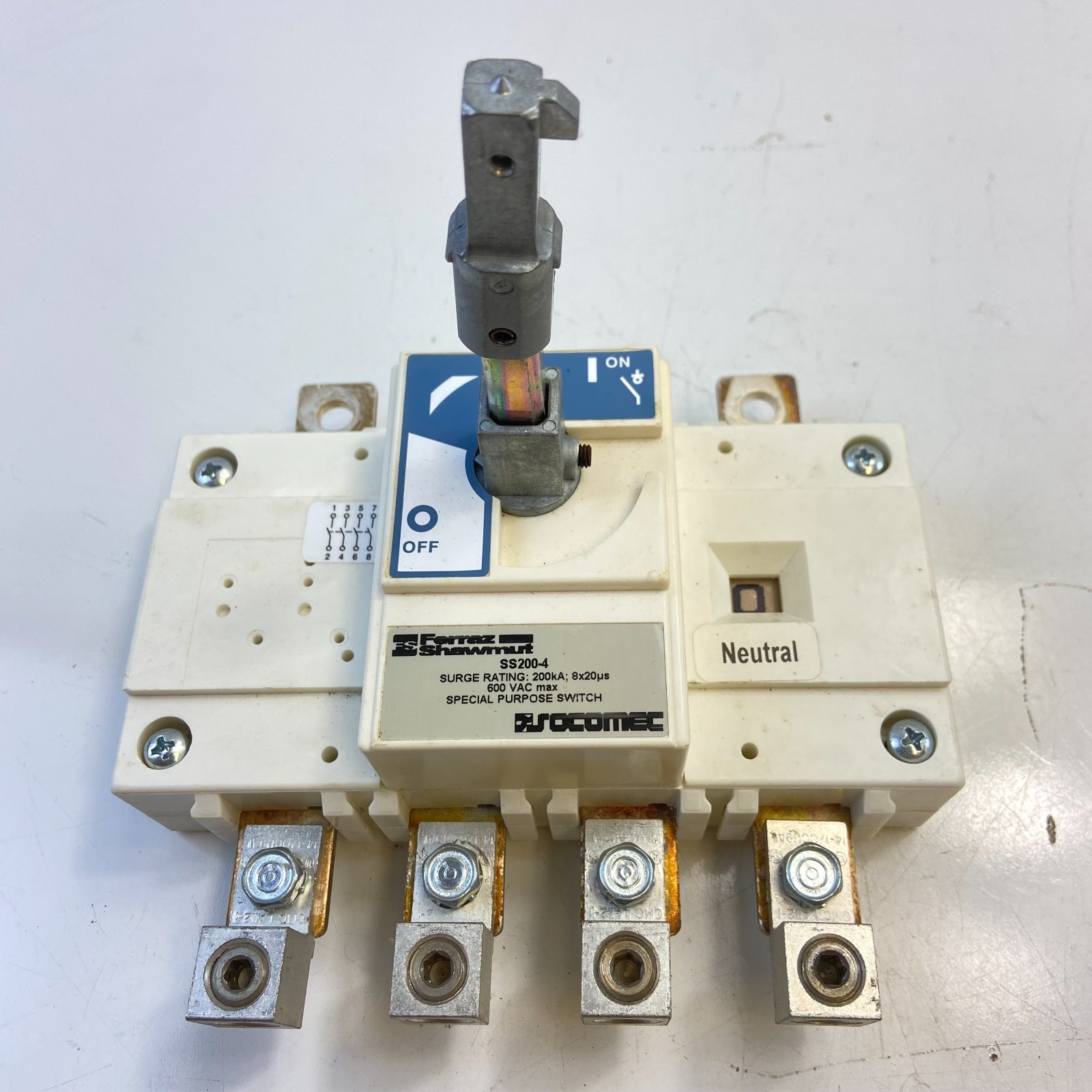FERRAZ SHAWMUT SS200-4 SPECIAL PURPOSE SWITCH 600VAC