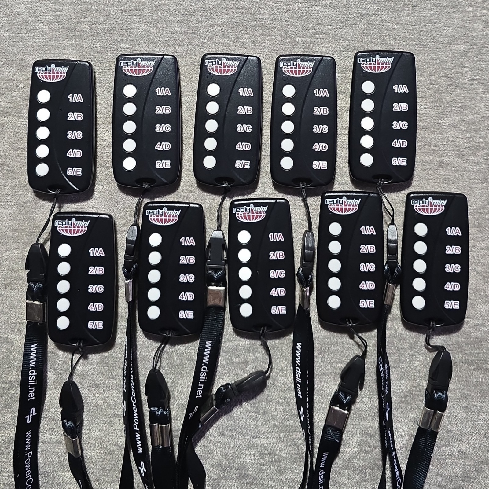 Lot of 10 CRS5000 Remote Controllers (1A–5E) – Used – Tested / Working !