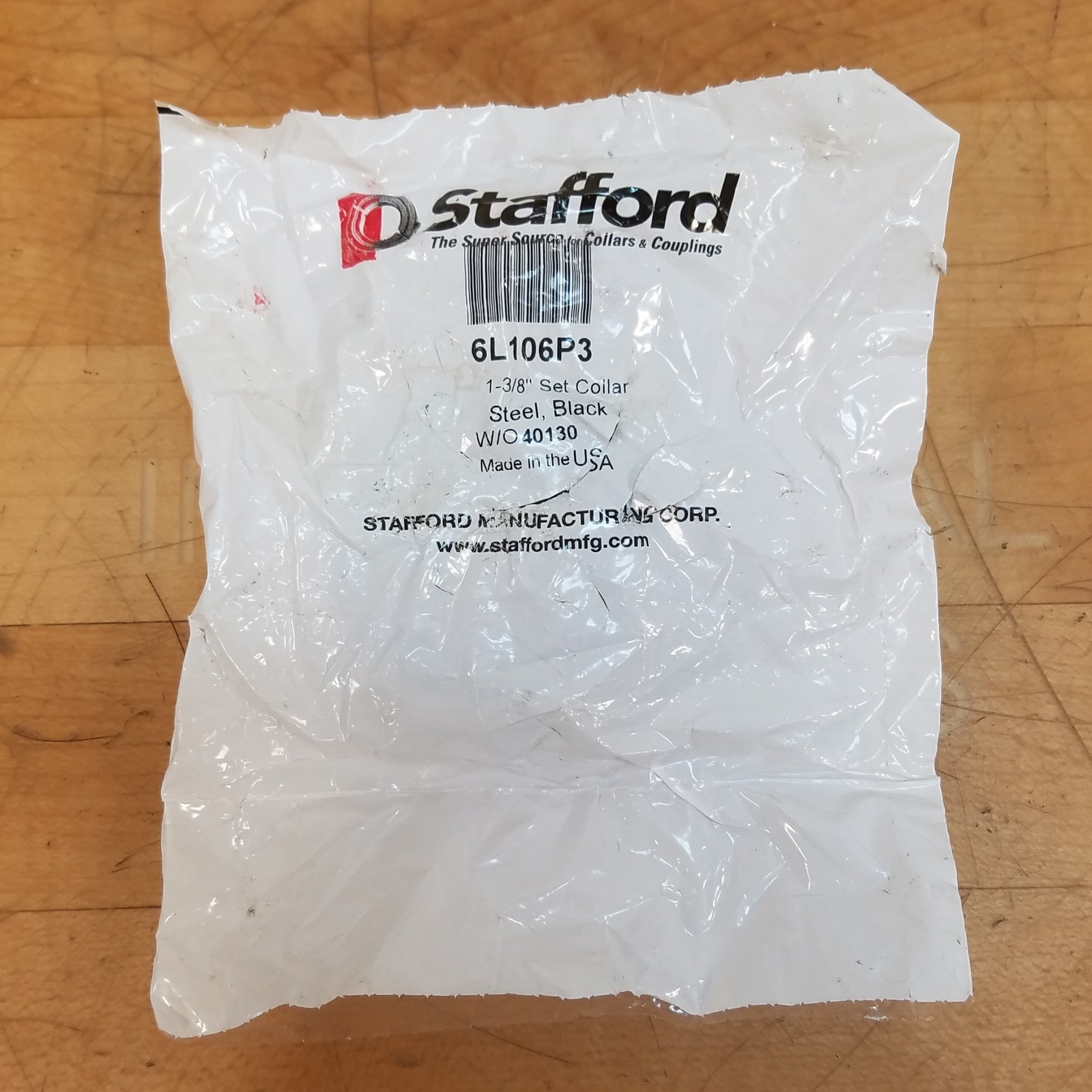 Stafford 6L106P3 Black Steel 1-3/8″ Set Collar – NEW
