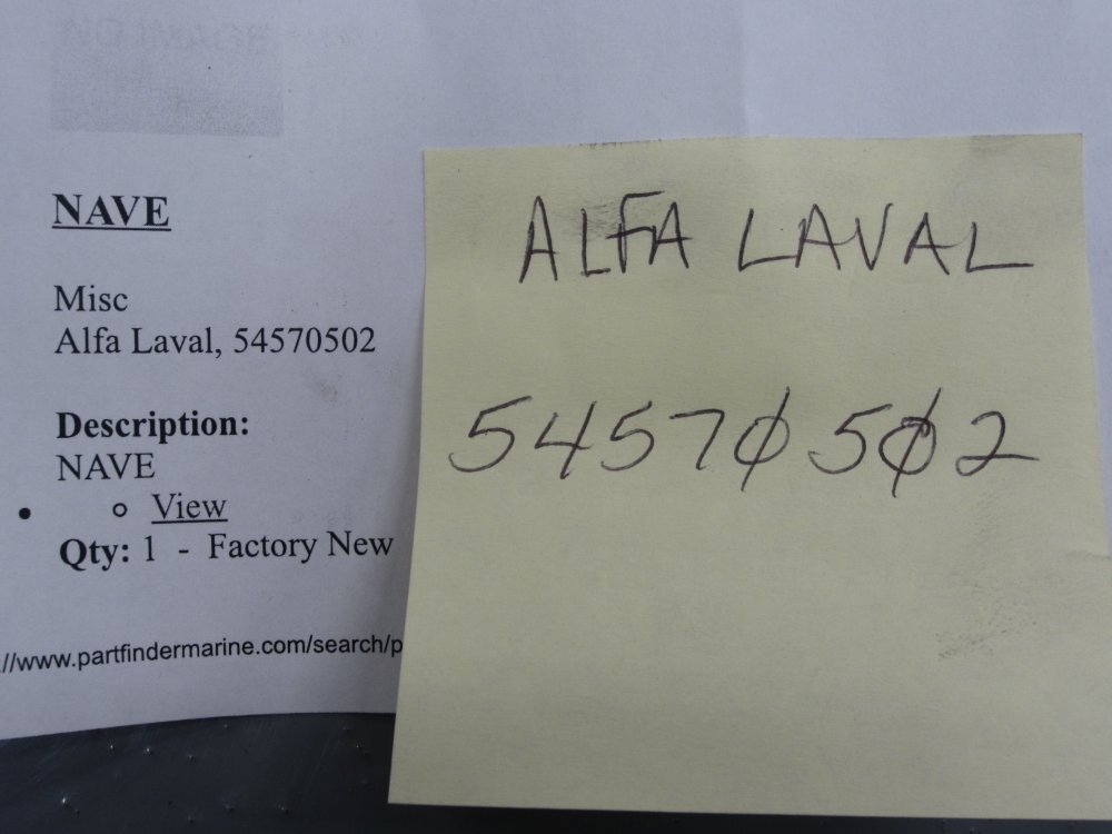 Alfa Laval 545705-02 Nave 54570502