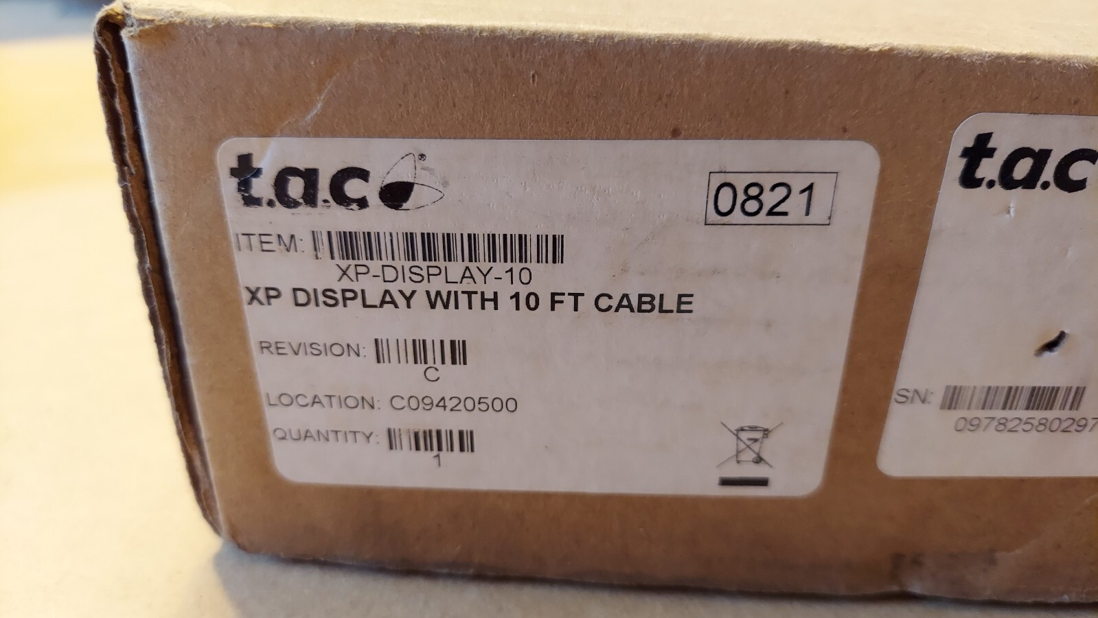 New TAC Andover Continuum XP-DISPLAY-10 Operator Interface Display L@@K