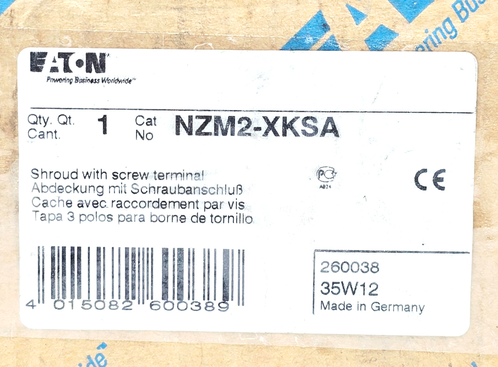 NZM2-XKSA EATON MOLDED CASE CIRCUIT BREAKER ACCESSORY BOX