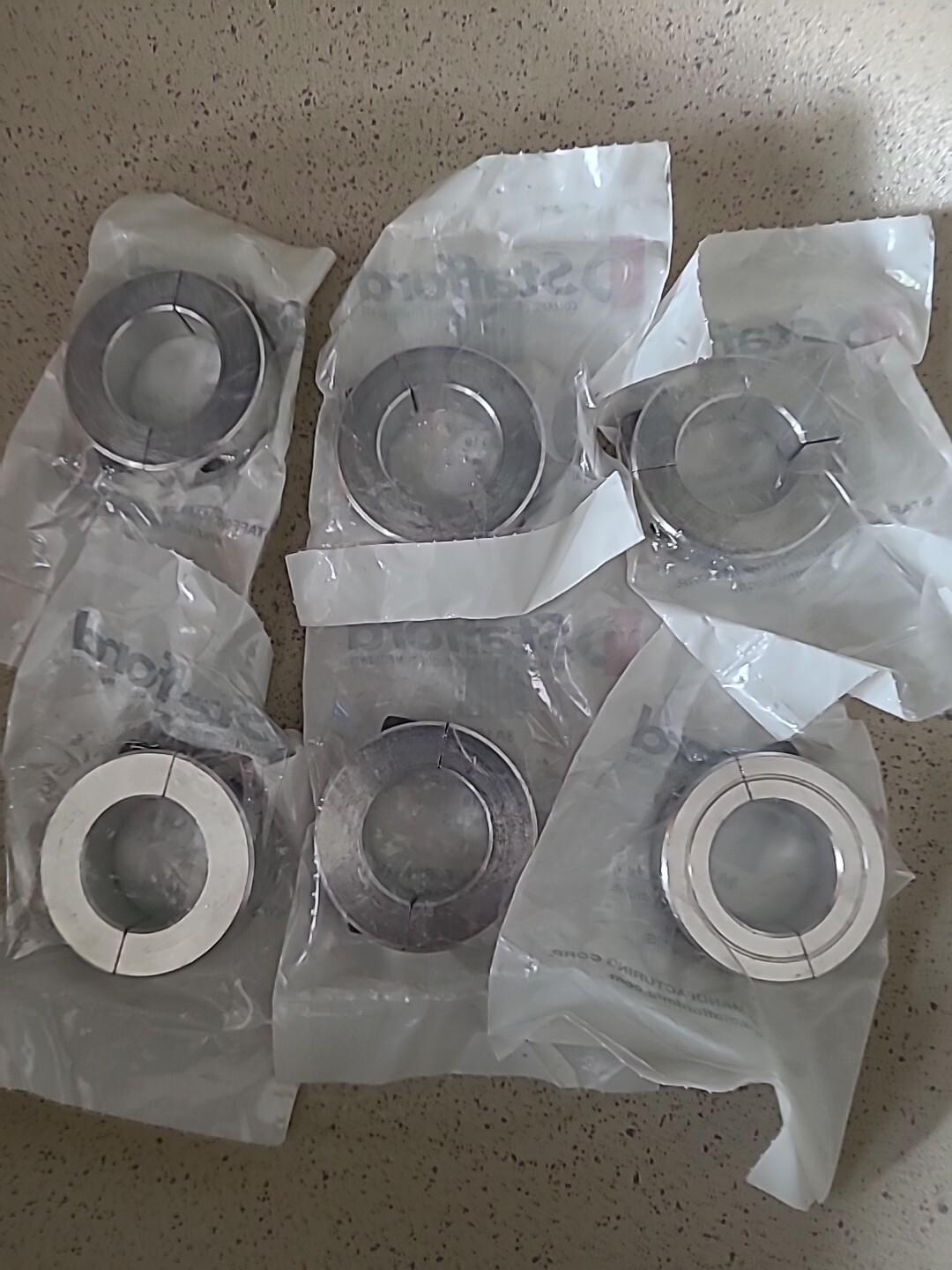 Lot Of 6 Stafford 1” Clamp Collar Aluminum Low Profile 8A100