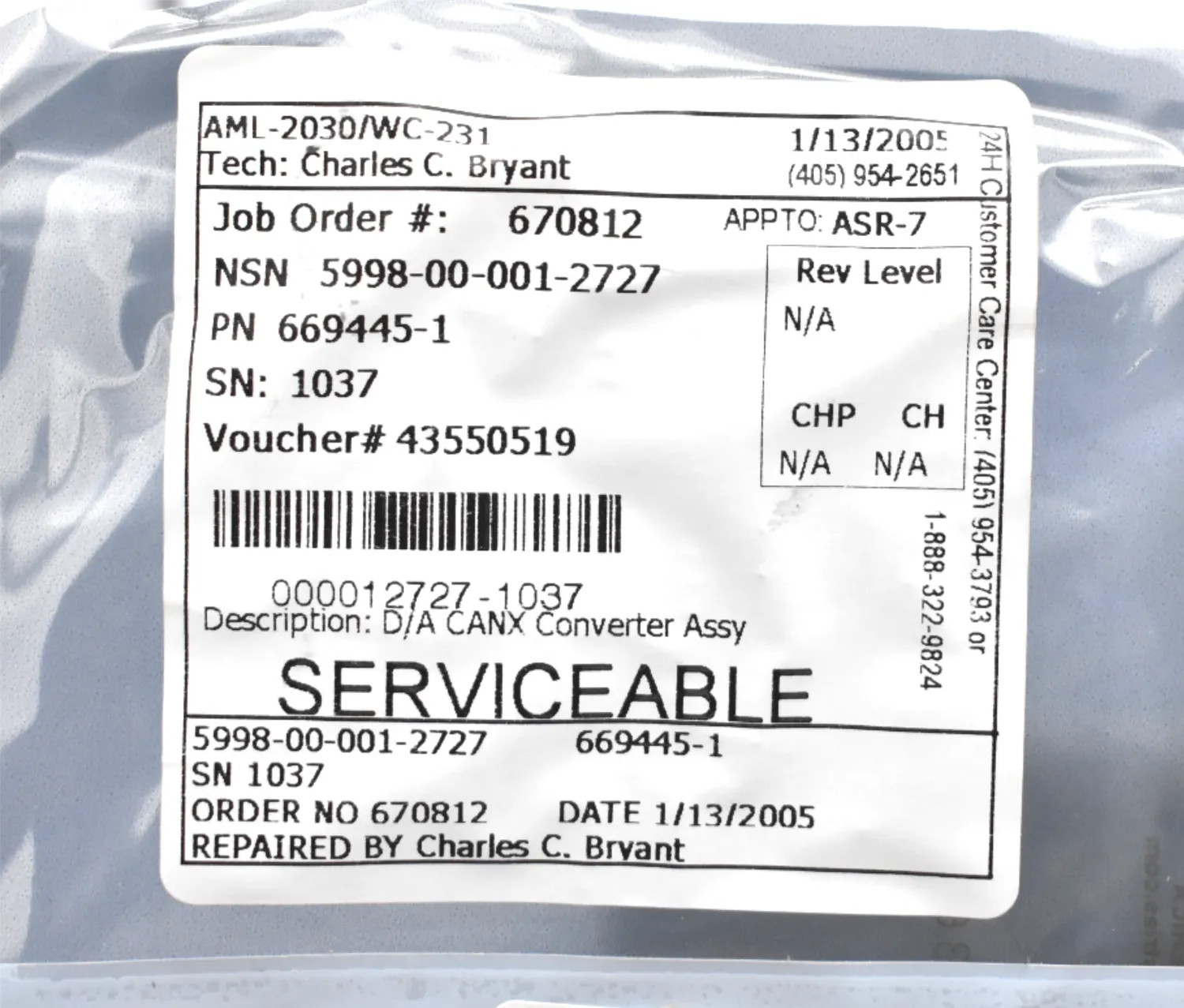 RAYTHEON CO 669445-1 CIRCUIT CARD ASSEMBLY