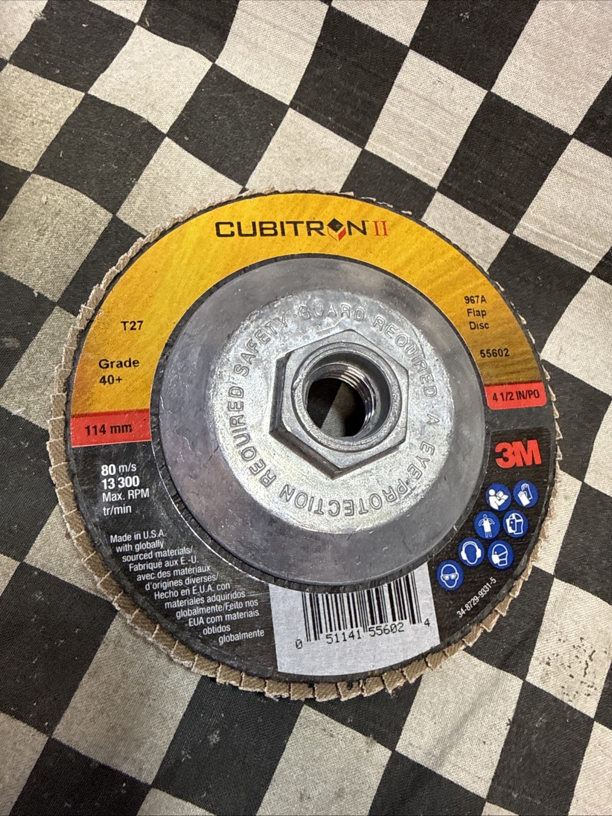 3M CUBITRON II Flap Disc Type 27, 4-1/2″ x 7/8″, Ceramic, GRADE 40, LOT OF 10