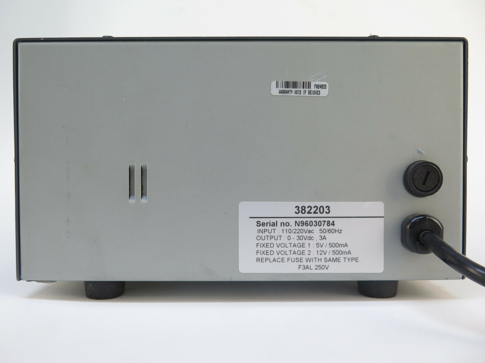 Extech 382203 DC Power Supply – 0-30VDC, 3A Triple Outlet Analog Power Supply