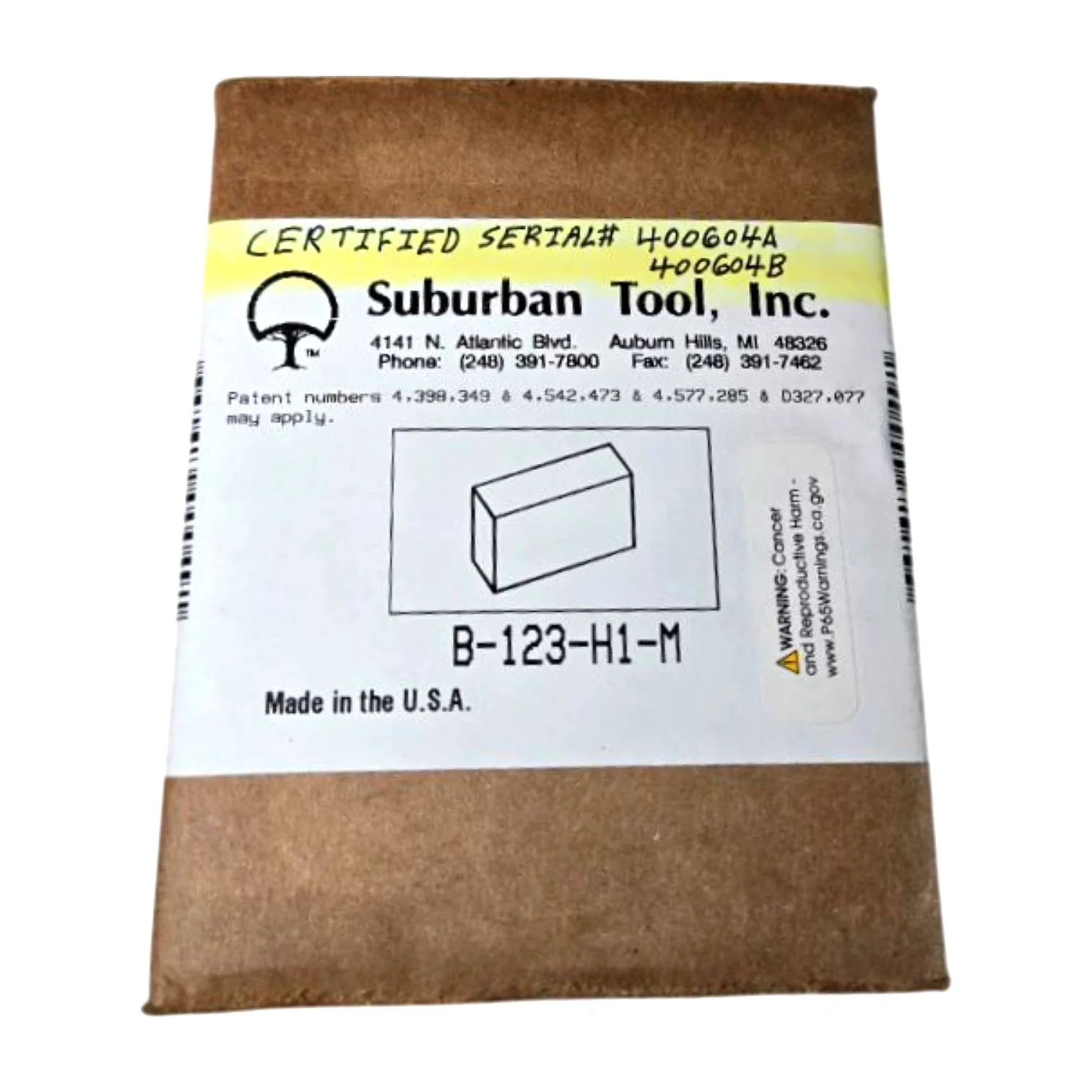 Suburban Tool B-123-H1-M 3x2x1in 0.0001in Squareness Tri-Block Pair