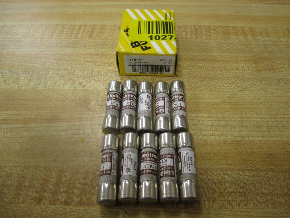 Buss KTK-1 Bussmann Fuse Cross Ref 4XC37 (Pack of 10)