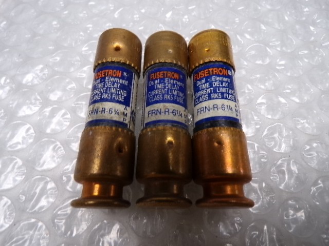 FUSETRON FRN-R-6-1/4 FUSE LOT OF 3 NSNP