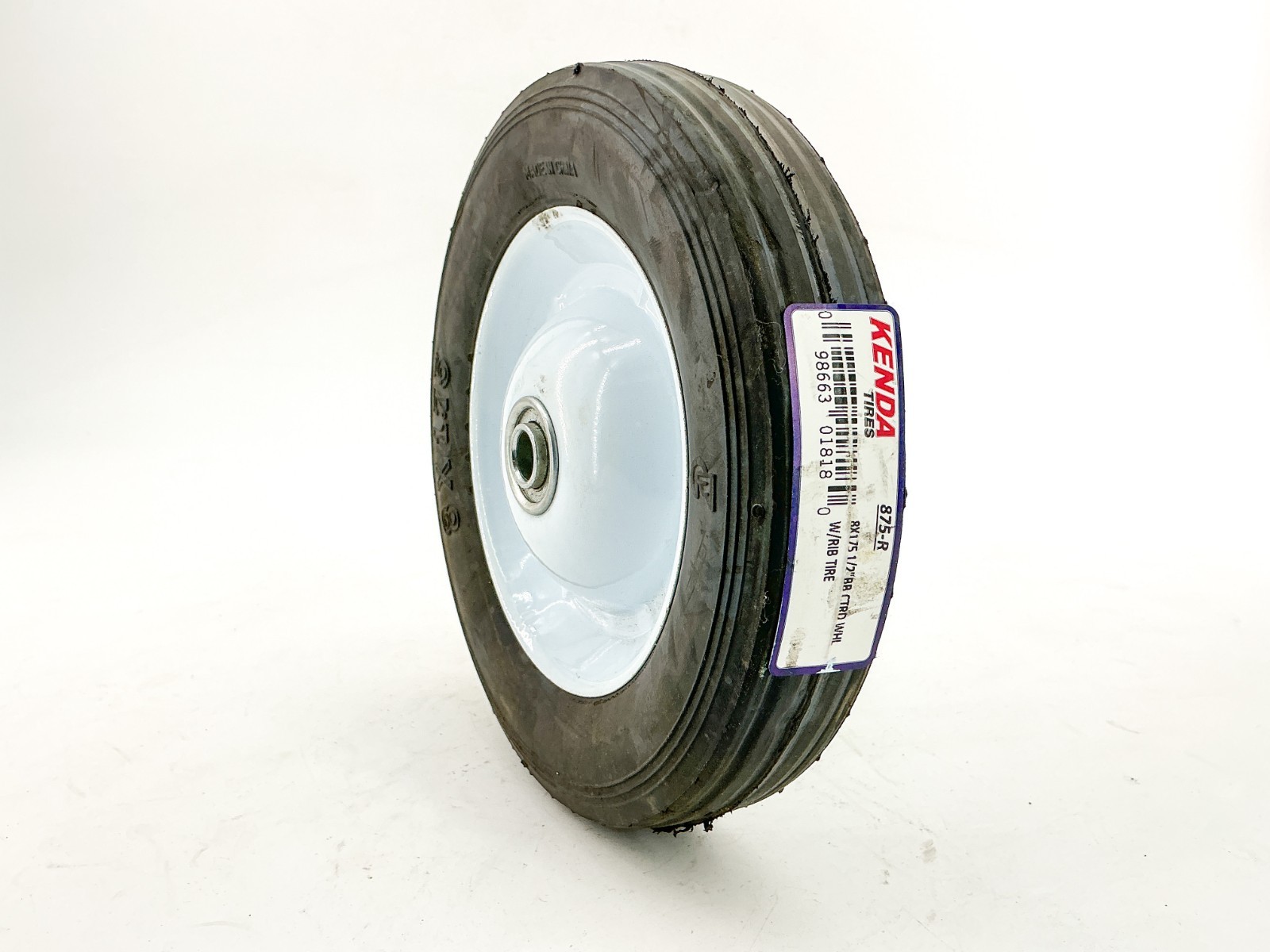 New Kenda 875-R Rubber Tire and Steel Rim 8X175 1/2″BB – No Box