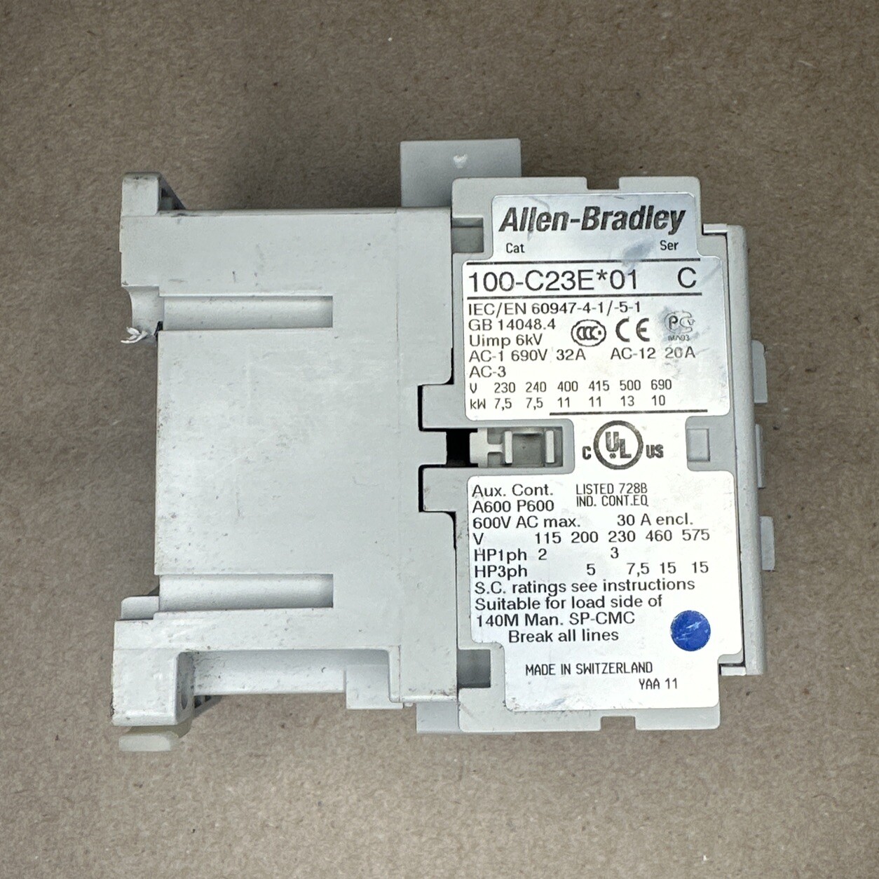 ALLEN BRADLEY 100-C23E*01 Series C , 100-C23E 01 Series C , AB 100C23E01