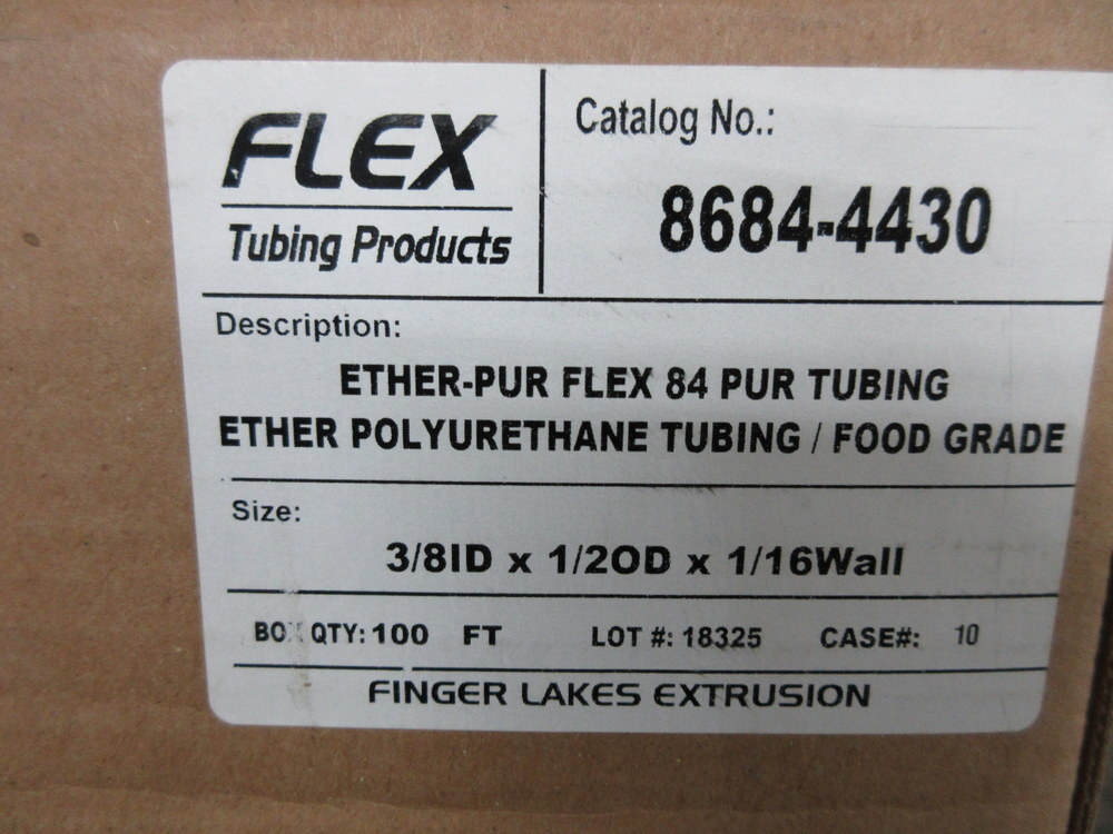 Finger Lakes Extrusion 8684-4430 Flex Ether-Pur Tubing 86844430 (Pack of 3)