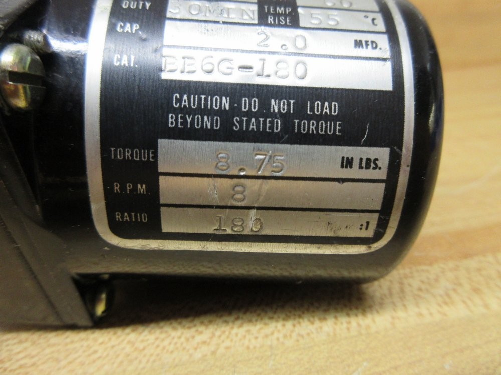B&B Motor & Control BB6G-180 Motor BB6G180