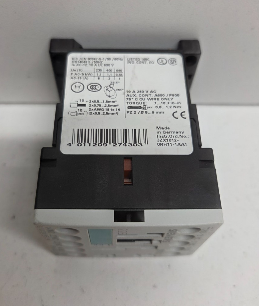 GUARANTEED! SIEMENS 6A 4P 2NO/2NC 24V CONTACTOR RELAY 3RH1122-1BB40