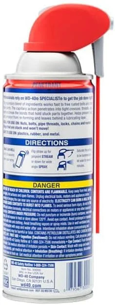WD-40 Specialist Penetrant with Smart Straw, Penetrant for Metal, Rubber and Pla