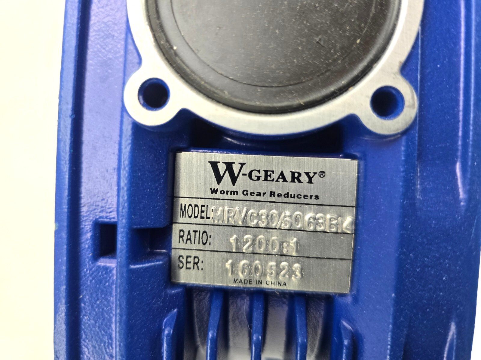 W-Geary Worm Gear Motor Reducer MRVC30 5063B14 1200:1 Ratio