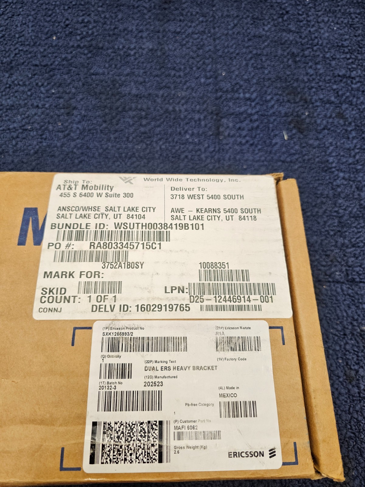 Ericsson SXK1255993/2 Dual ERS Heavy Bracket for Radio 4460