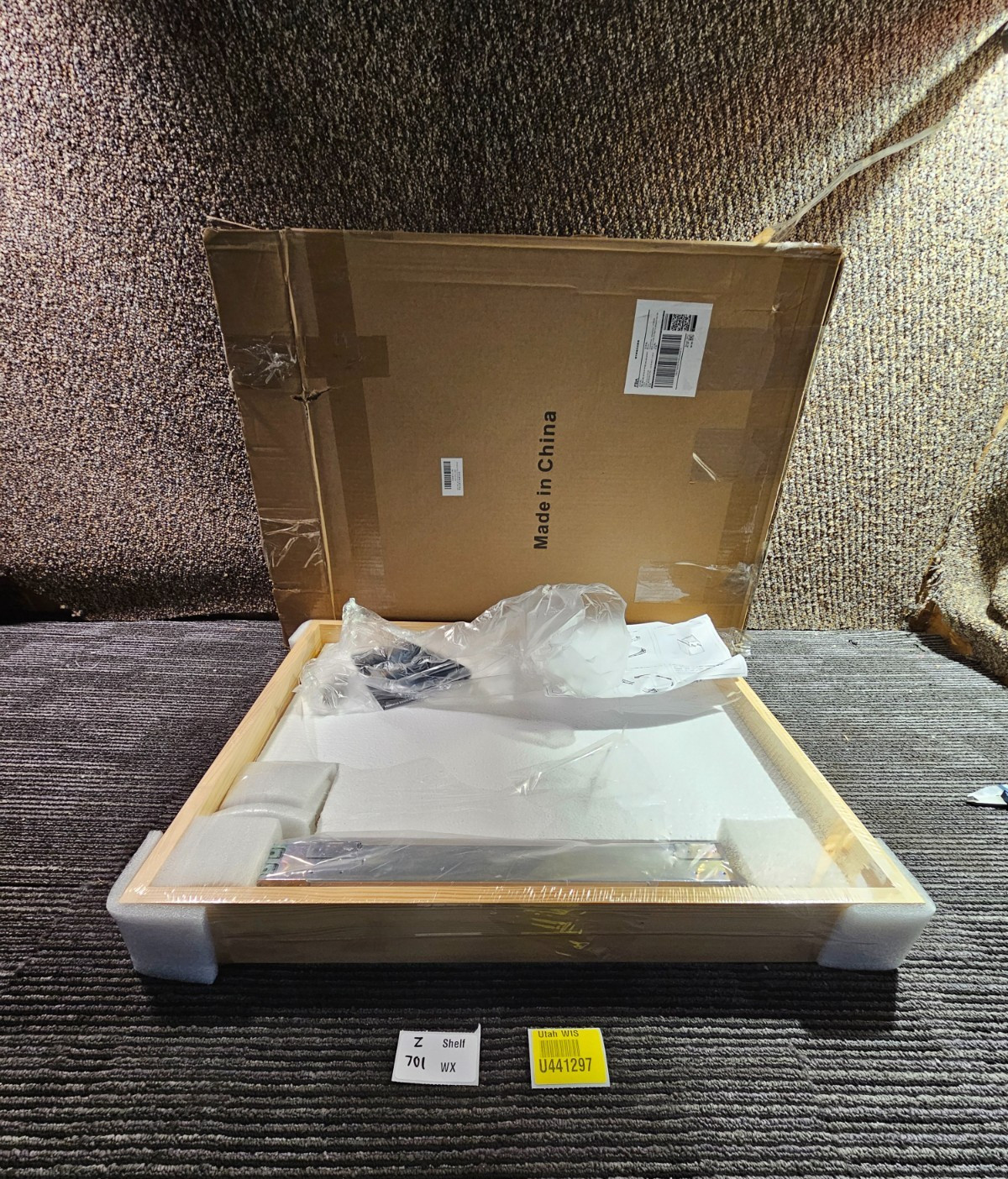 Mulush 26”W x 21”D x 3”H Pull Out Cabinet Drawer Soft Close Slide Out Wood