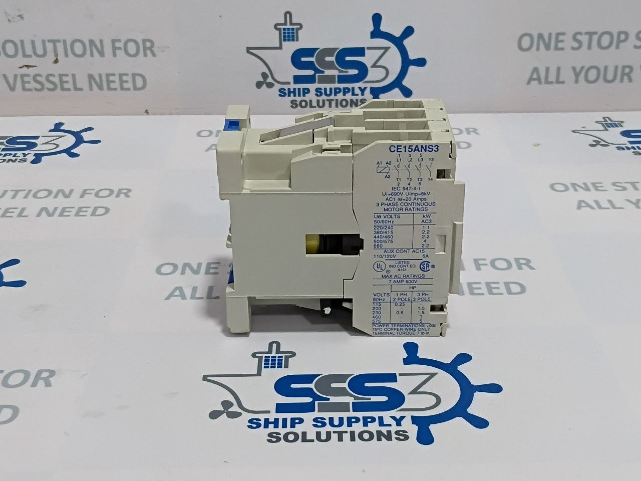 Eaton / Cutler-Hammer CE15ANS3 3-Pole Contactor Coil Voltage 110V 50Hz 120V 60Hz