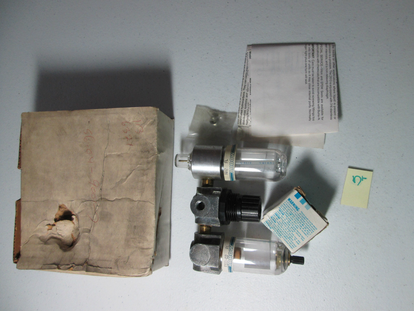 NEW IN BOX ARROW 7682 1/4 TRIO 1/4″ MINIATURE TRIO FILTER REGULATOR (W2)