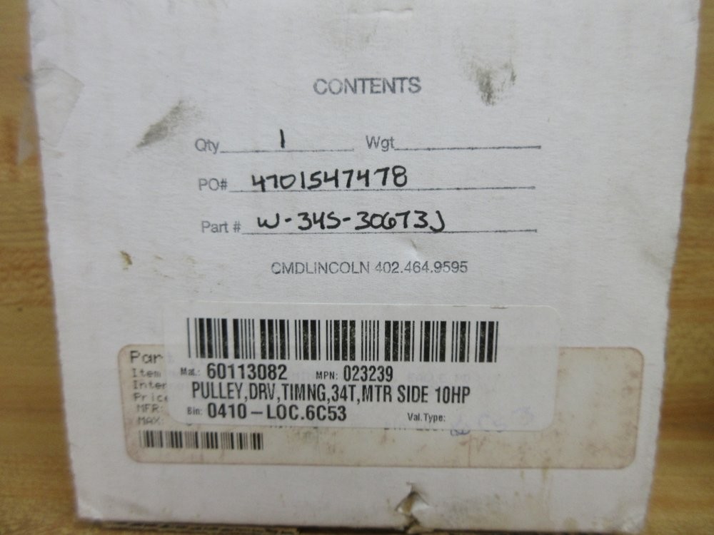 Contitech W-34S-30673J Timing Pulley 023239