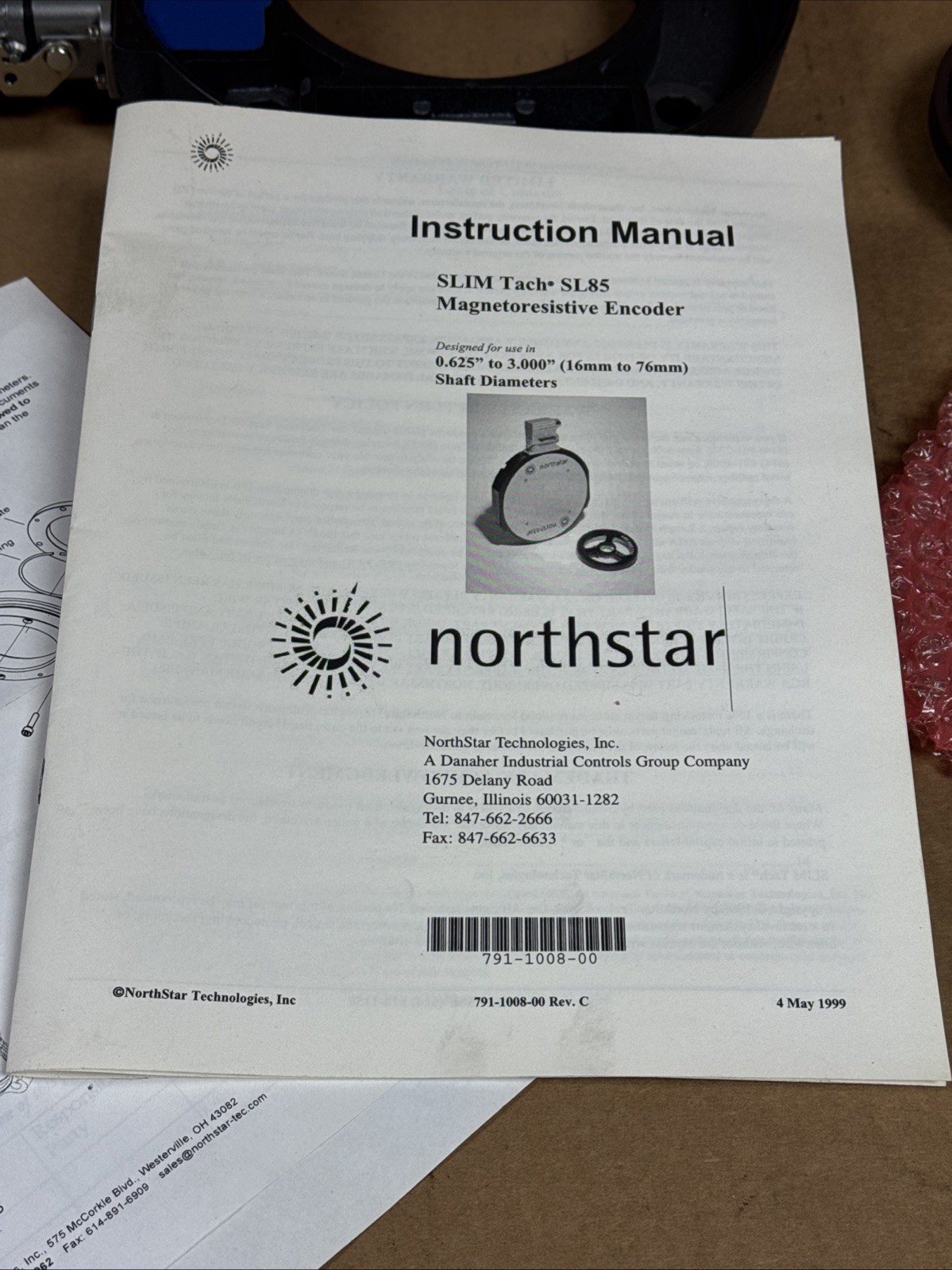 NORTHSTAR S81024LK09CLC SLIM Tach SL85 Magnetoresistive Encoder 1.375” FAST SHIP