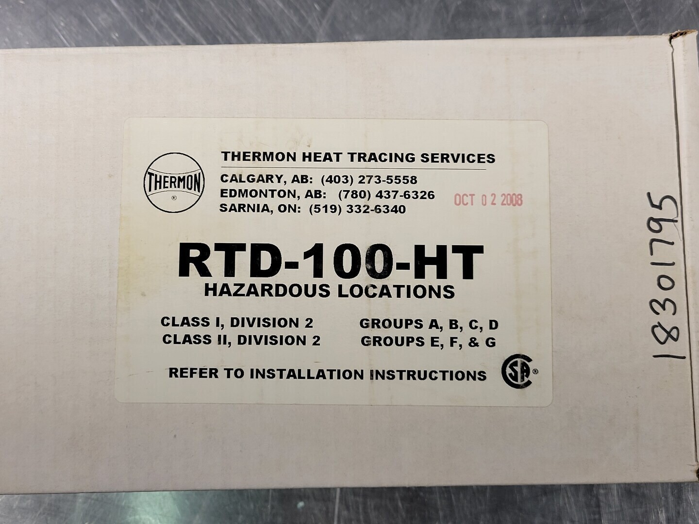THERMON RTD Temperature Sensors RTD-100-HT