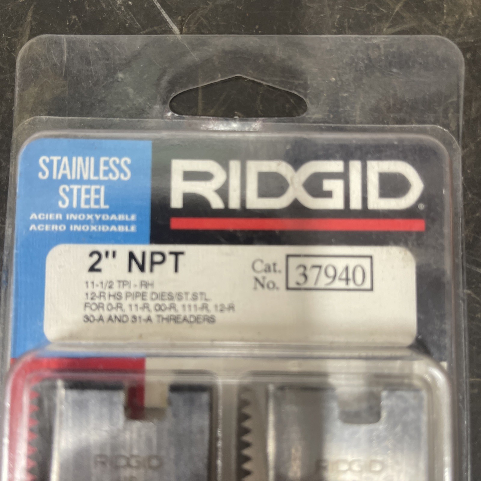 Ridgid 37940 2” 11-1/2 TPI High Speed Steel Manual Threader Pipe Die