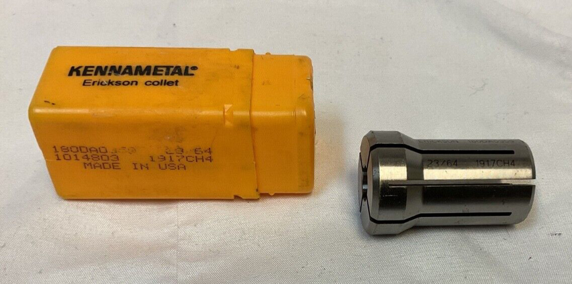 New Kennametal 180DA0359 Erickson Collet 23/64 1917CH4