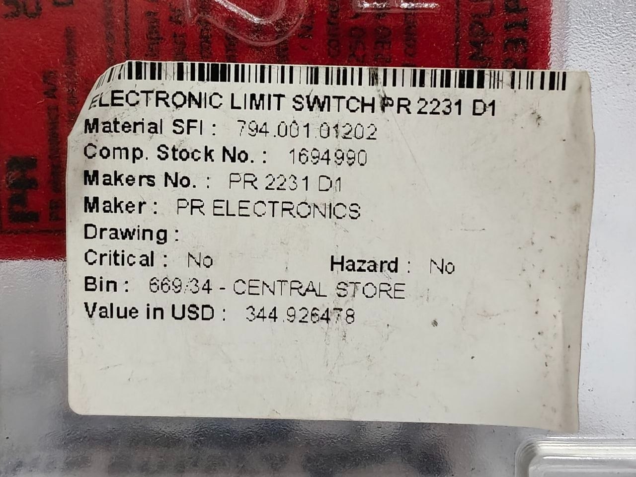 PR Electronics 2231 Trip Amplifier 2231P 24-230VAC 24-250VDC 2W 50/60HZ