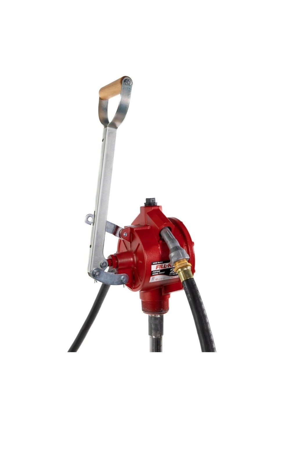 NEW IN BOX Fill-Rite FR152 Piston Hand Pump with Hose & Nozzle Spout, Red