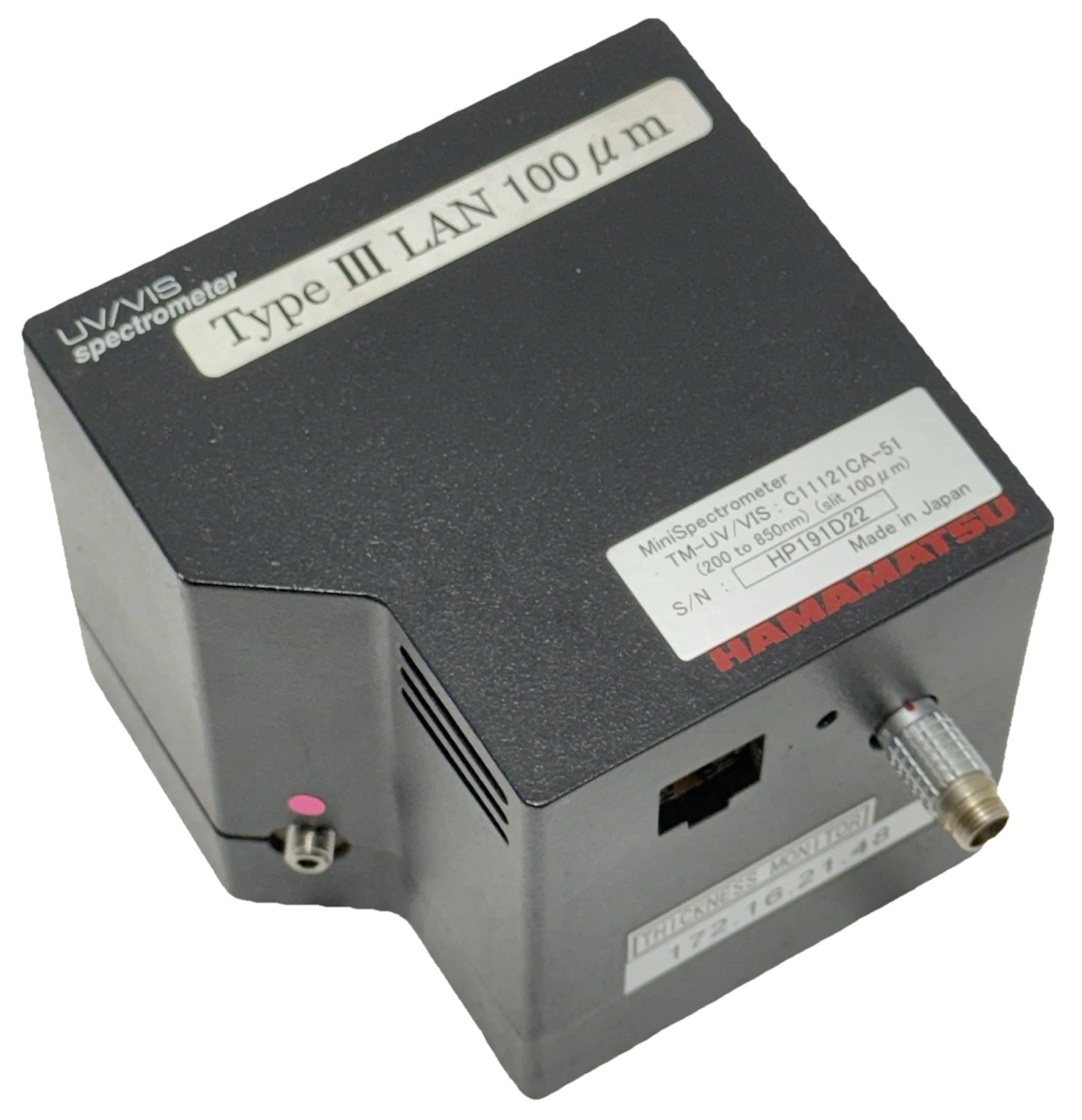 Hamamatsu MiniSpectrometer TM-UV/VIS C11121CA-51