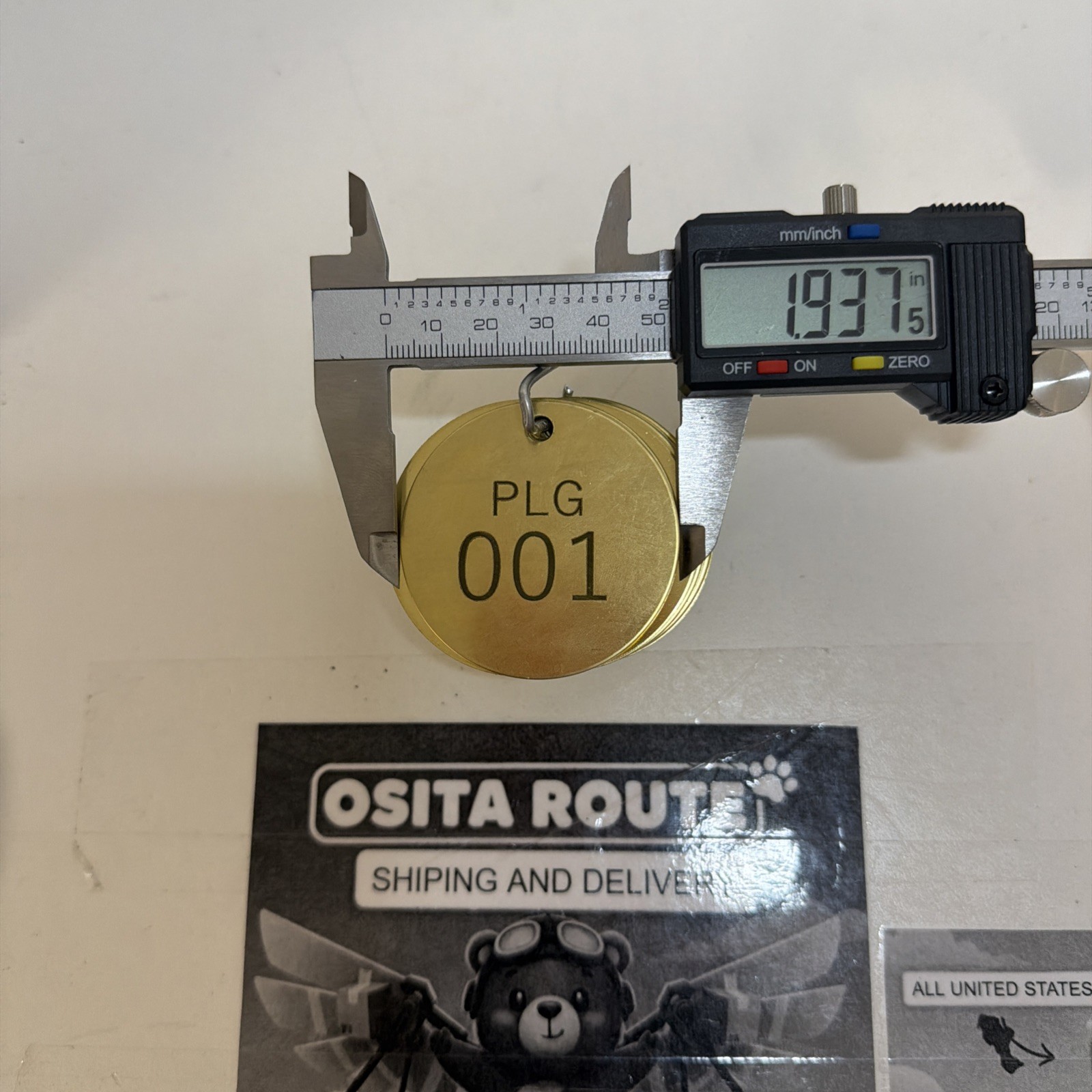 Brady 2″ 100 PACK Stamped Brass Valve Tags Legend “PLG” CHOOSE (001 TO 700)