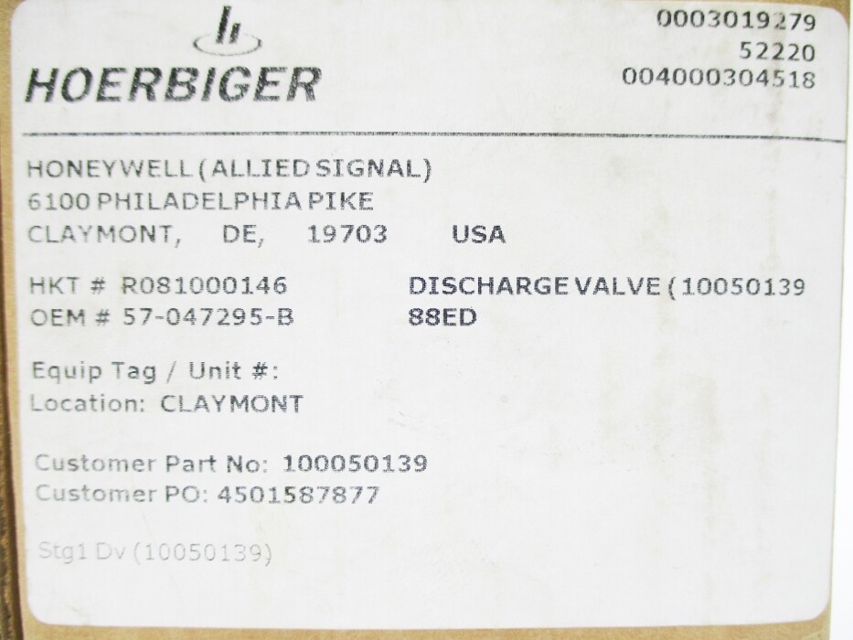 HOERBIGER R081000146 NSMP