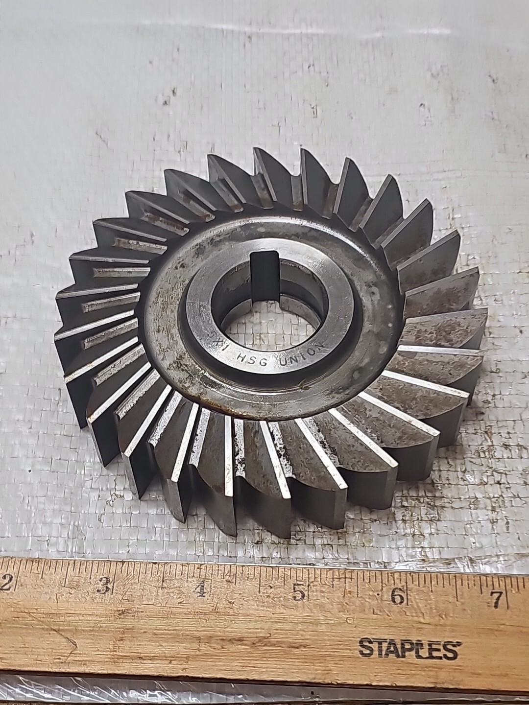 UNION 5″ X 1″ X 1 1/4″ SIDE MILLING CUTTER STRAIGHT TOOTH HSS