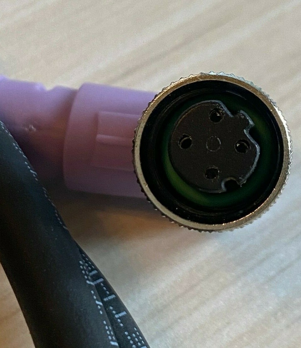 Industrial Ethernet Cable M12D 4 pin Female Right Angle M12X 8 pin Female 0.8M