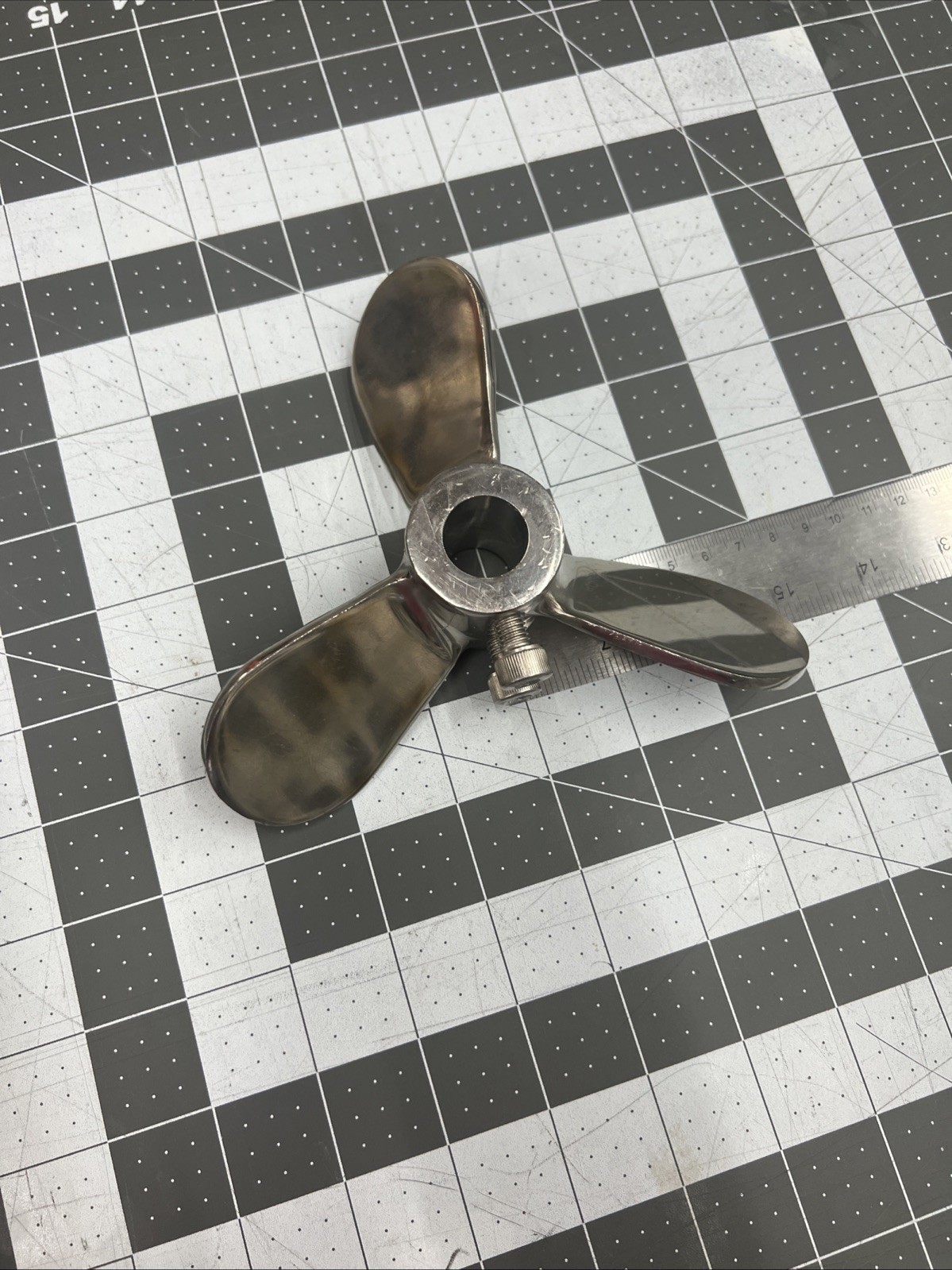Stainless Steel Mixing Agitator Propeller 20mm Shaft Bore 175mm Diameter 3 Blade