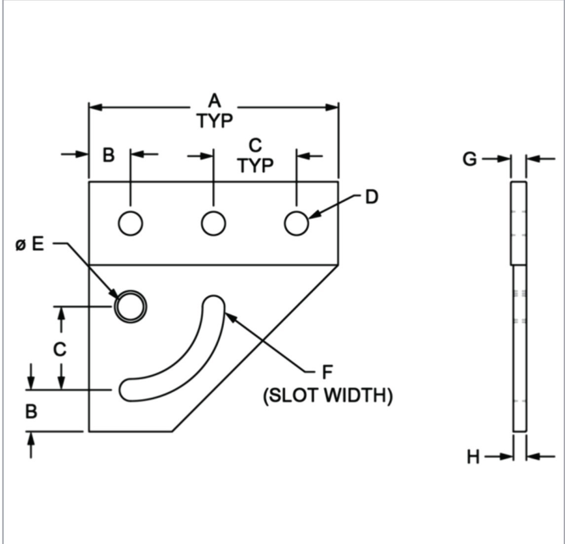 80/20 4133 10 Series 90 Degree Left Hand Pivot Bracket Plate