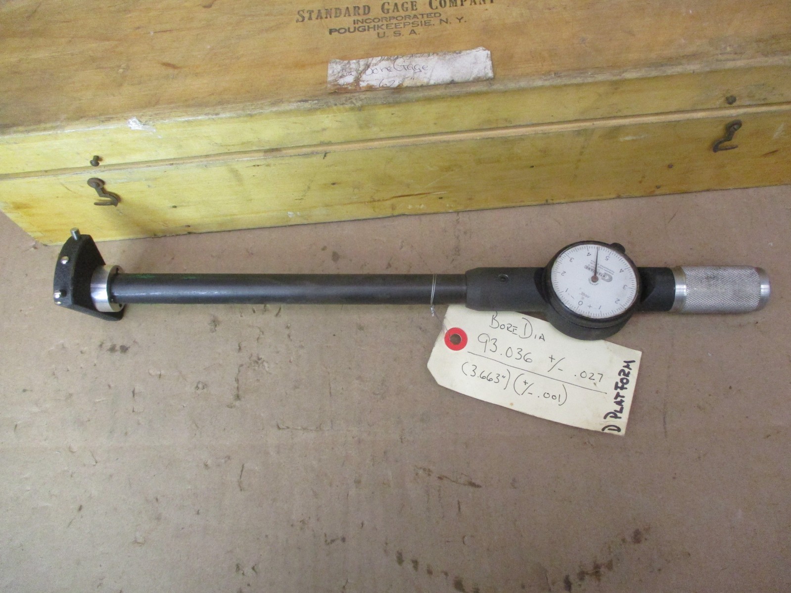 Standard Gage Company No 5 Dial Bore Gage 78MM-155MM 3.09″-6.12″ 53374LR