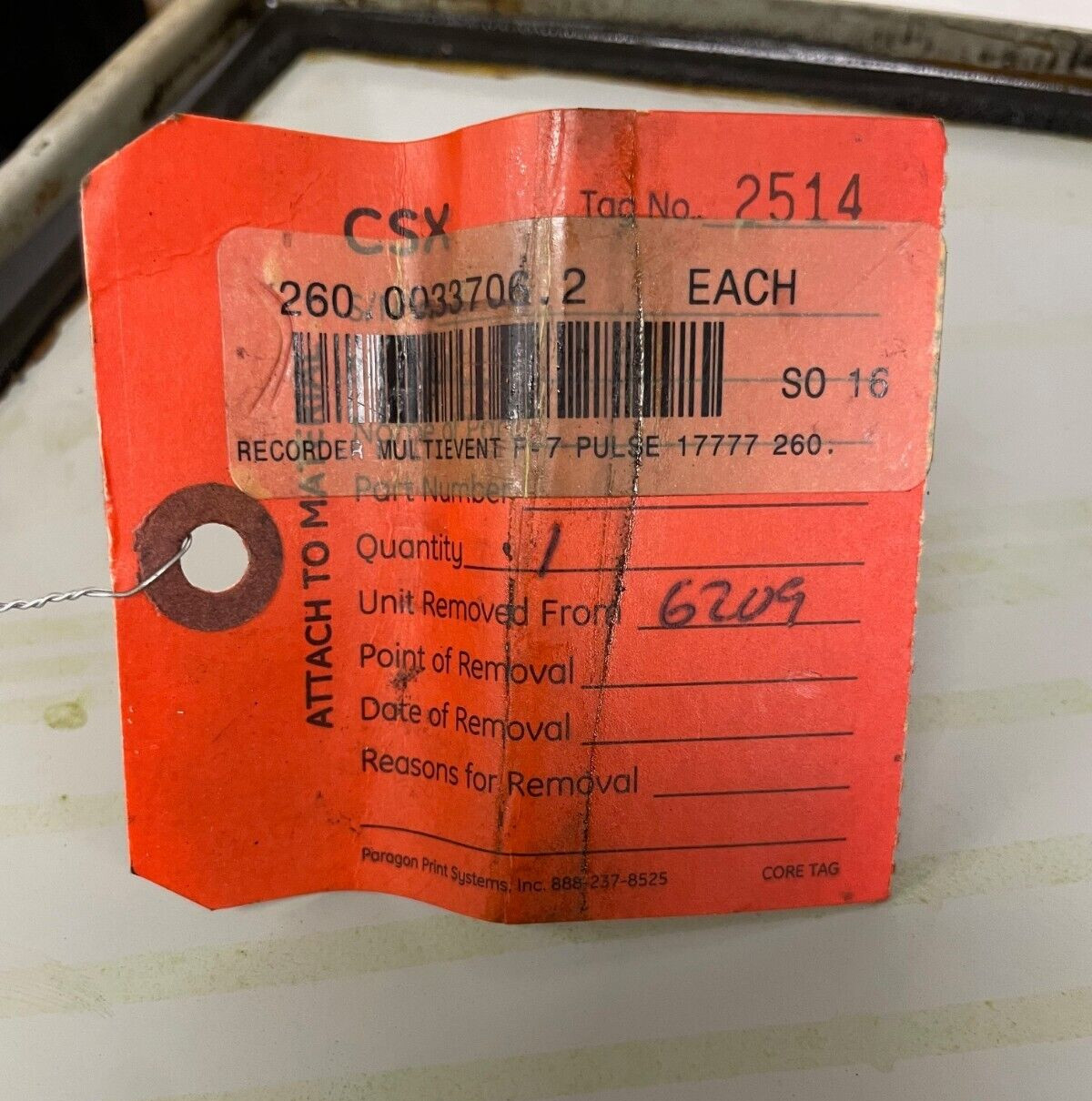 Quantum Engineering EOT MOD II Locomotive Recorder Q1027/CSX for Locomotive