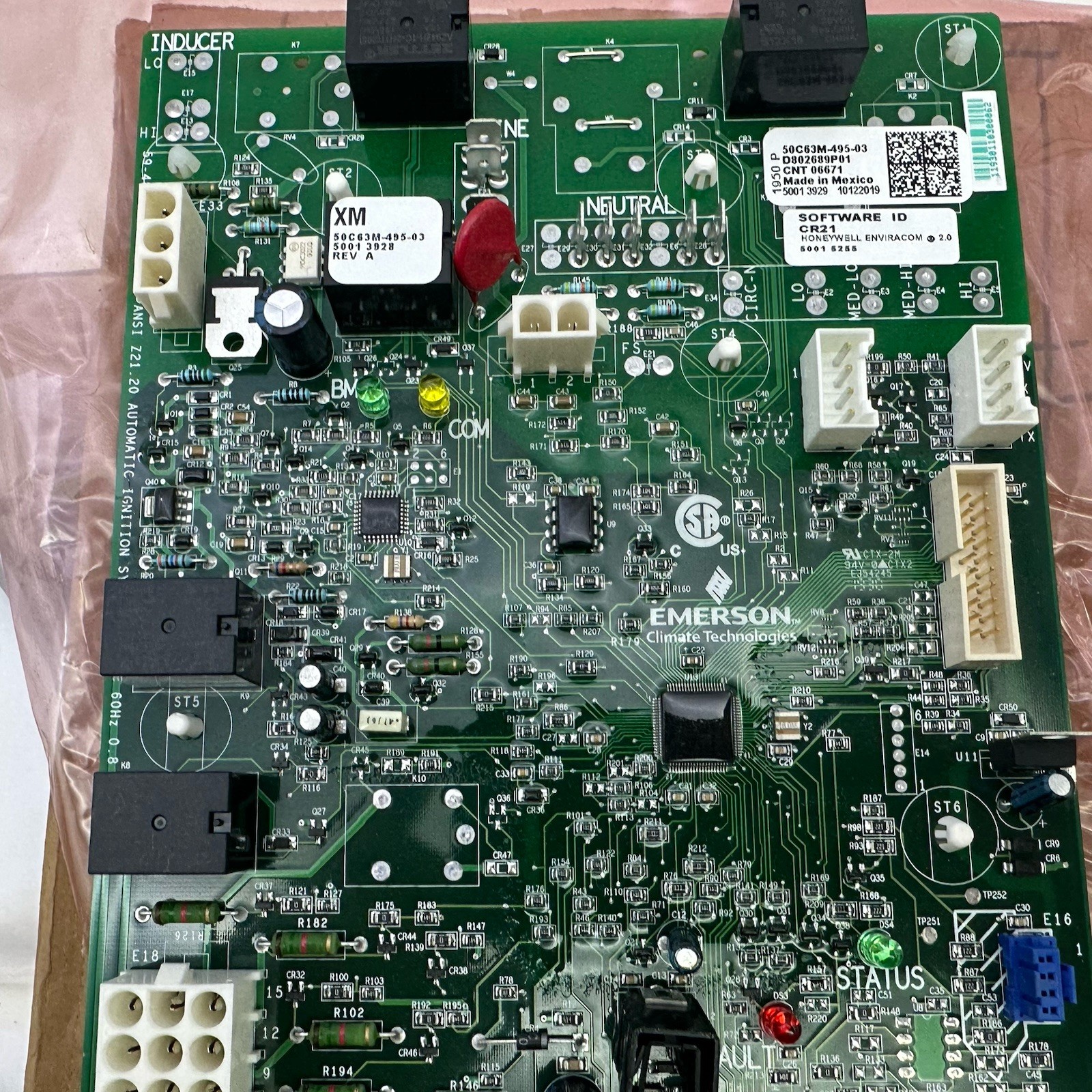 Trane CNT06671 CONTROL INTEGRATED FURNACE CONTROL (MODULATING) 50C63M-495-03