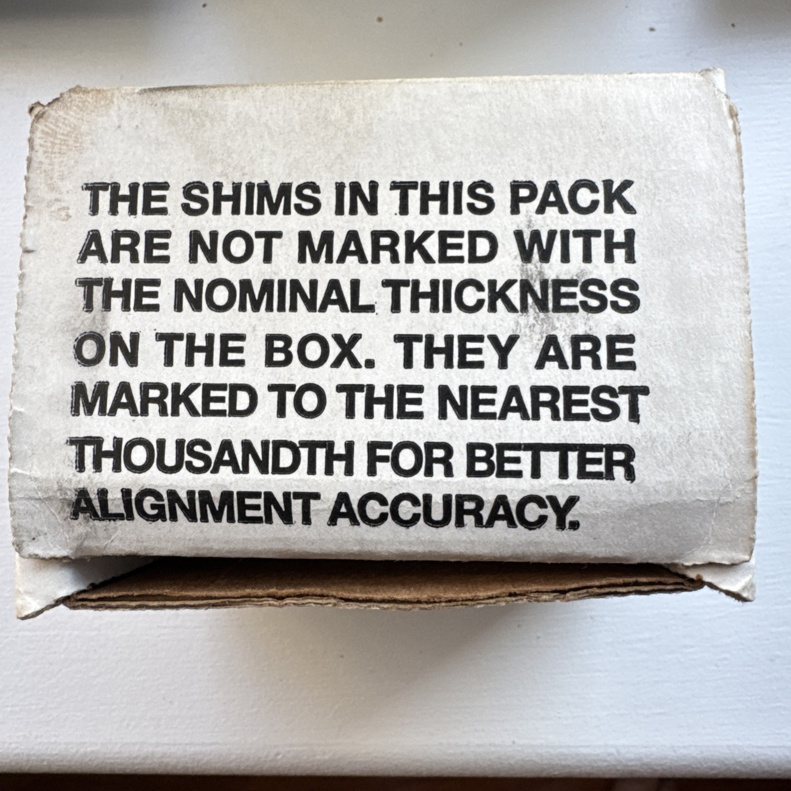 ALOMA SIZE A – 0.124” / 3.15 mm THICK STAINLESS STEEL SLOTTED SHIMS BOX OF 19